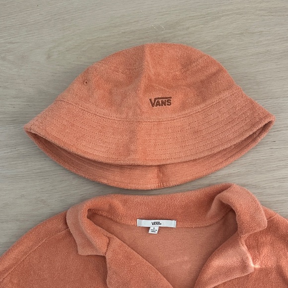 Vans Coral Terry Cloth Jumpsuit and Hat Set - Picture 2 of 3